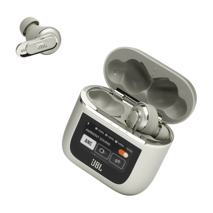 JBL Tour Pro 2 - Champagne - True wireless Noise Cancelling earbuds - Detailshot 4 image number null